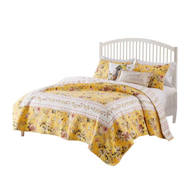 Ambesonne Baroque Victorian Yellow/White Microfiber Traditional